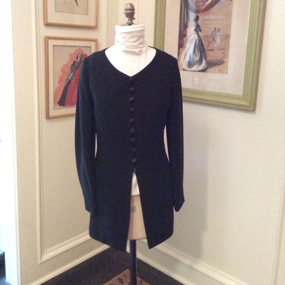 Black Button Down Evening Jacket/Blazer - image 1